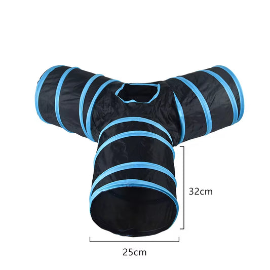 VZZ Practical Cat Tunnel Pet Tube Collapsible Play Toy Indoor Outdoor Kitty Puppy Toys for Puzzle Exercising Hiding Training