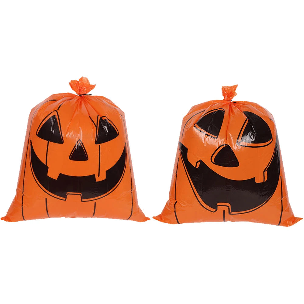 Halloween Outdoor Decorations for Home Pumpkin Plastic Garbage Leaf Bags Yard Decor Lawn Bag Happy Halloween Party Props 2024