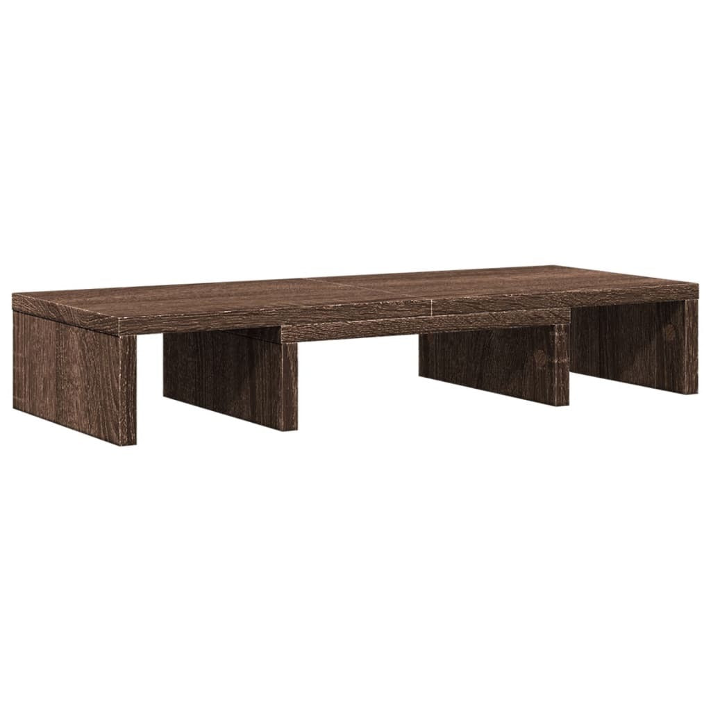 vidaXL Monitor Stand Adjustable Brown Oak 60x24x10.5 cm Engineered Wood