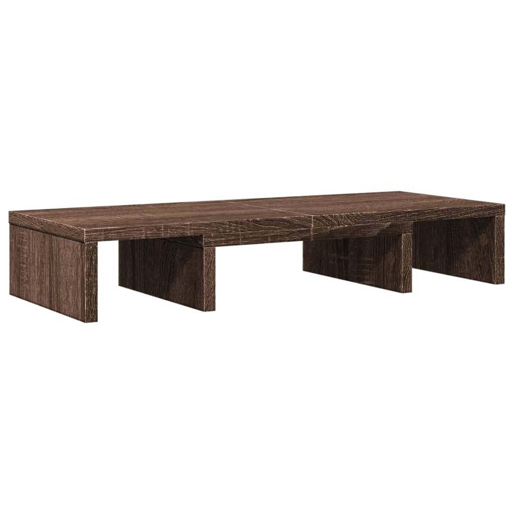 vidaXL Monitor Stand Adjustable Brown Oak 60x24x10.5 cm Engineered Wood