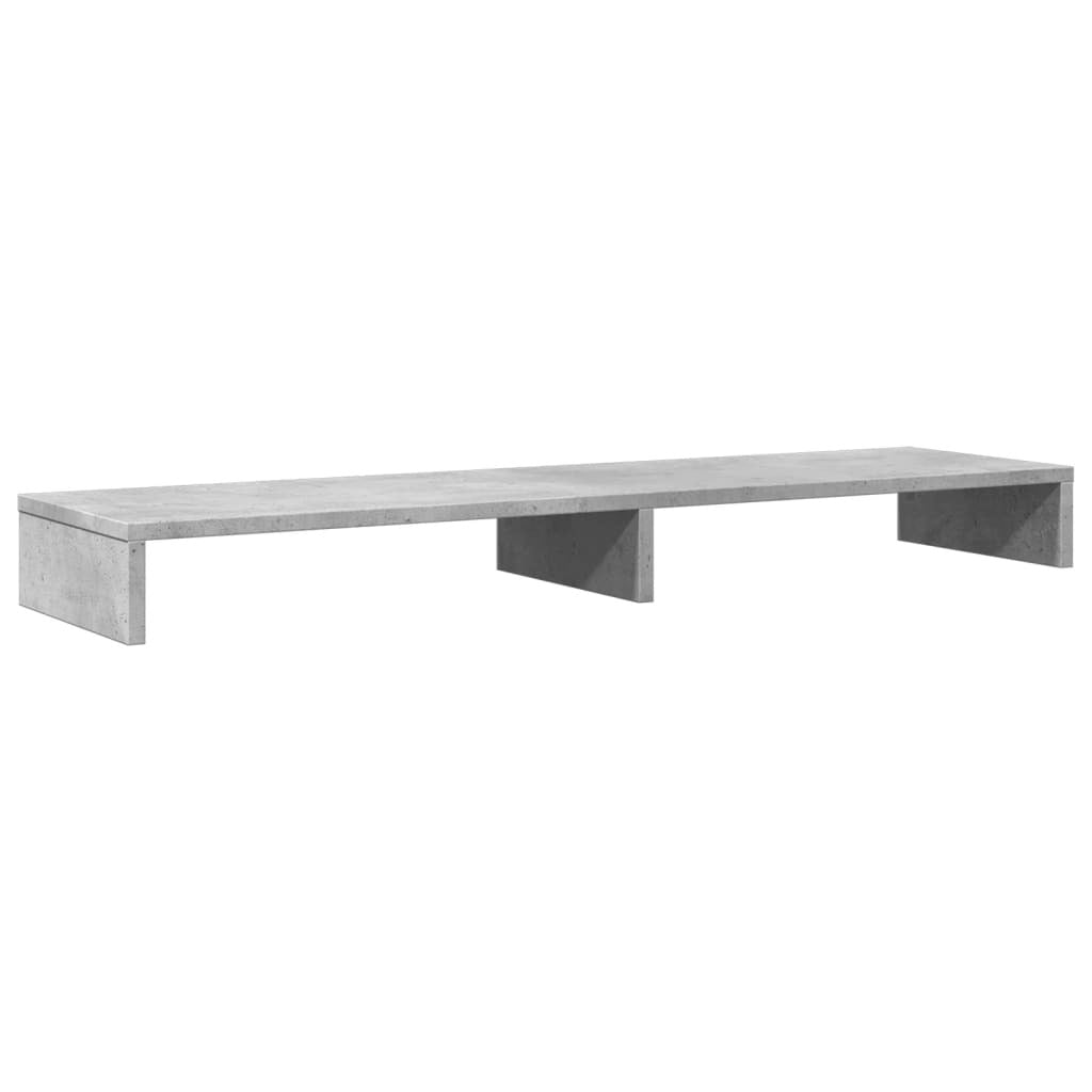 vidaXL Monitor Stand Concrete Grey 100x27x10 cm Engineered Wood