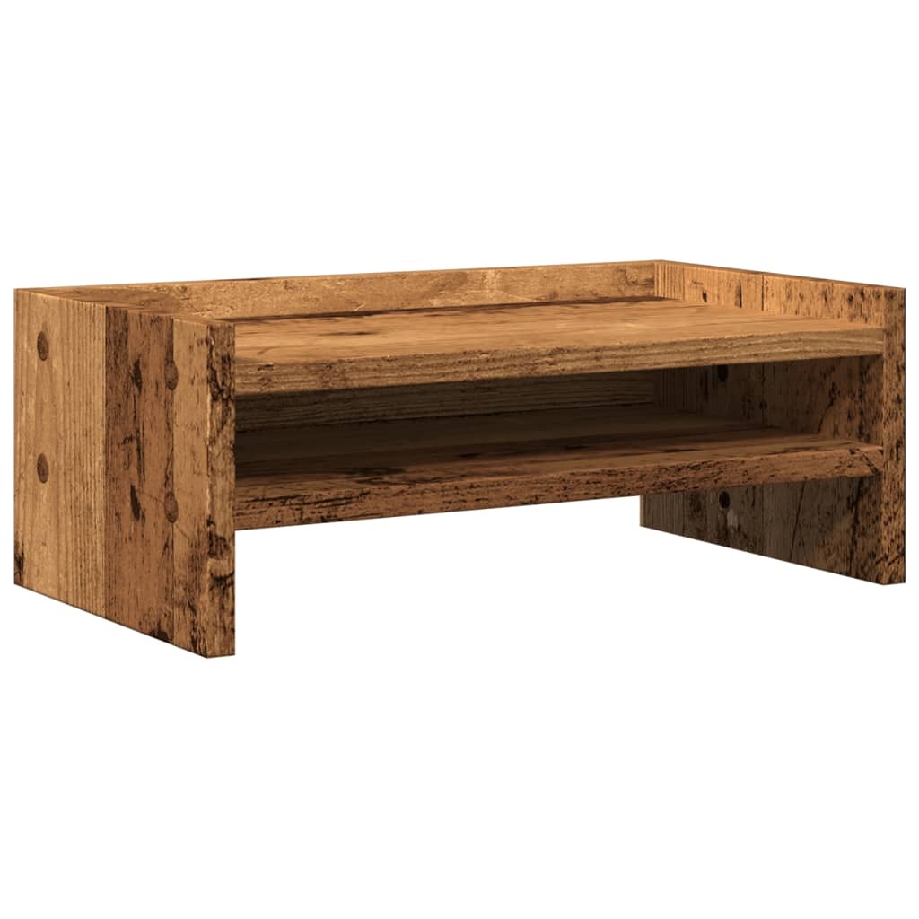 vidaXL Monitor Stand Old Wood 42x24x16 cm Engineered Wood