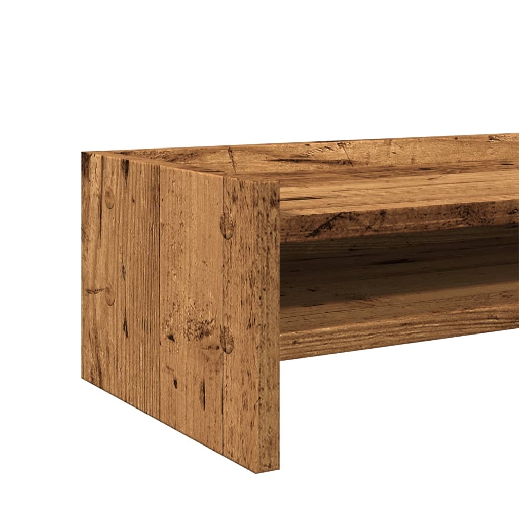 vidaXL Monitor Stand Old Wood 42x24x16 cm Engineered Wood