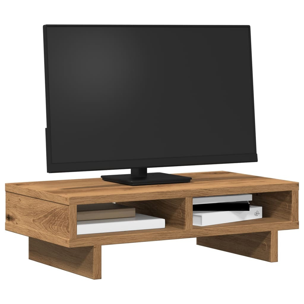 vidaXL Monitor Stand Artisian Oak 50x27x15 cm Engineered Wood