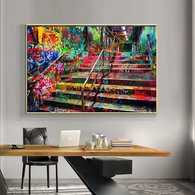 Abstract Graffiti Street Art Canvas Painting Modern Posters and Prints Wall Art Pictures for Living Room Wall Decor Cuadros