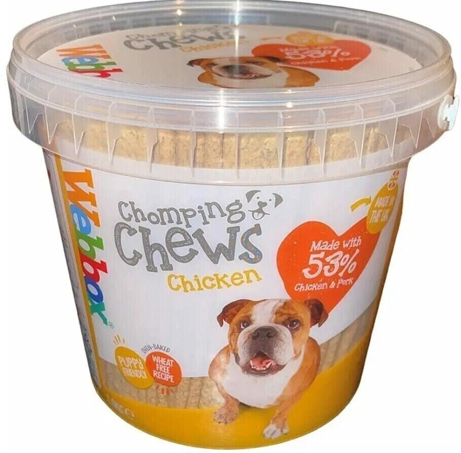 Webbox Chomping Chews Chicken and Pork for Dogs Natural Food Treats 1.5Kg