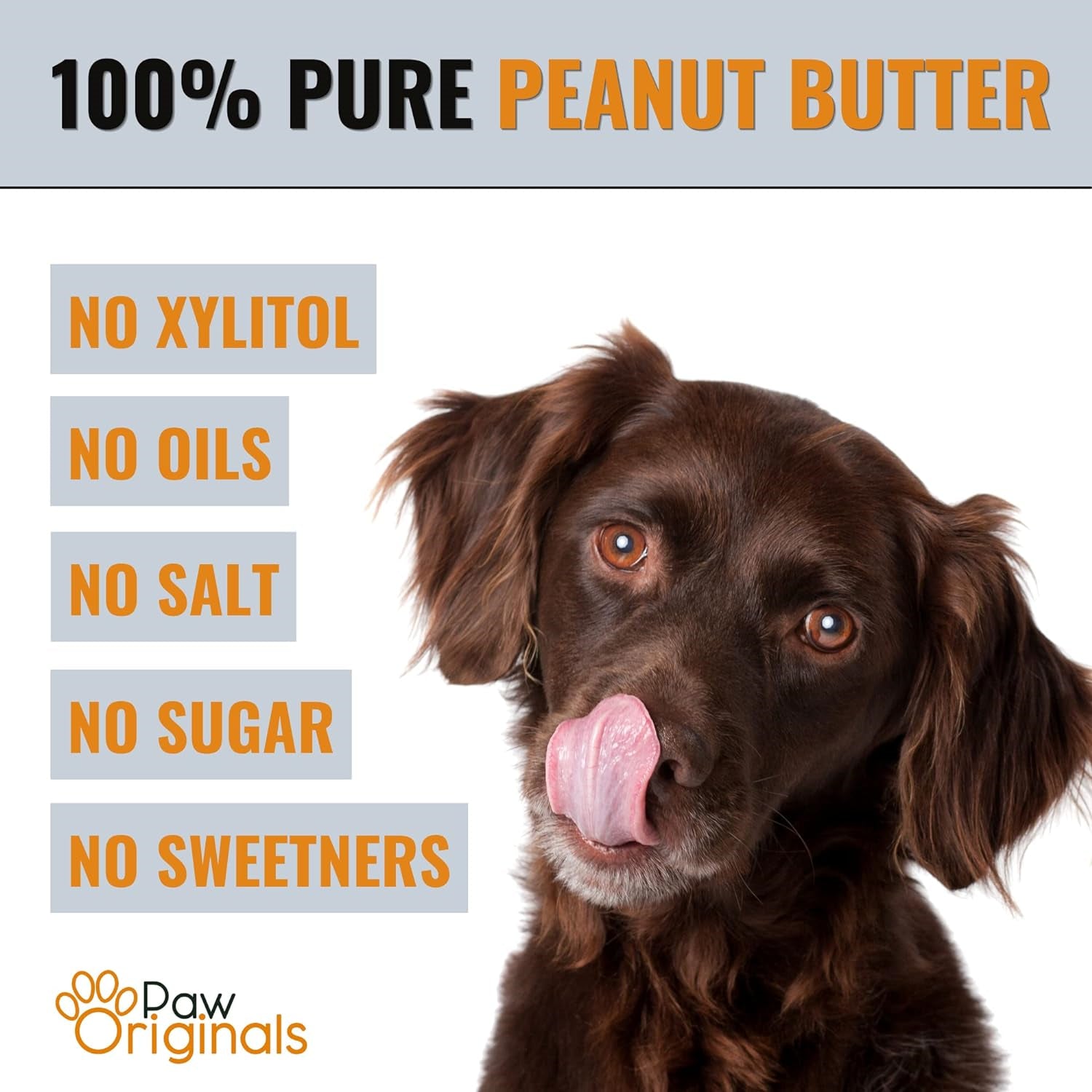 Peanut Butter for Dogs & Puppy - Only Brand with No Added Oil! - No Sugar, Salt,