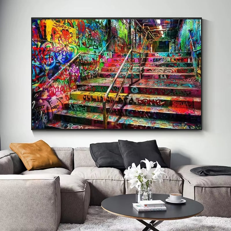 Abstract Graffiti Street Art Canvas Painting Modern Posters and Prints Wall Art Pictures for Living Room Wall Decor Cuadros