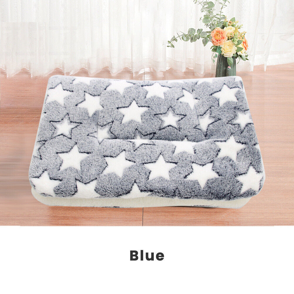 WARM PET BLANKET PAD CAT DOG BED SOFT FLEECE MAT WARM THERMAL RUG Pet Beds