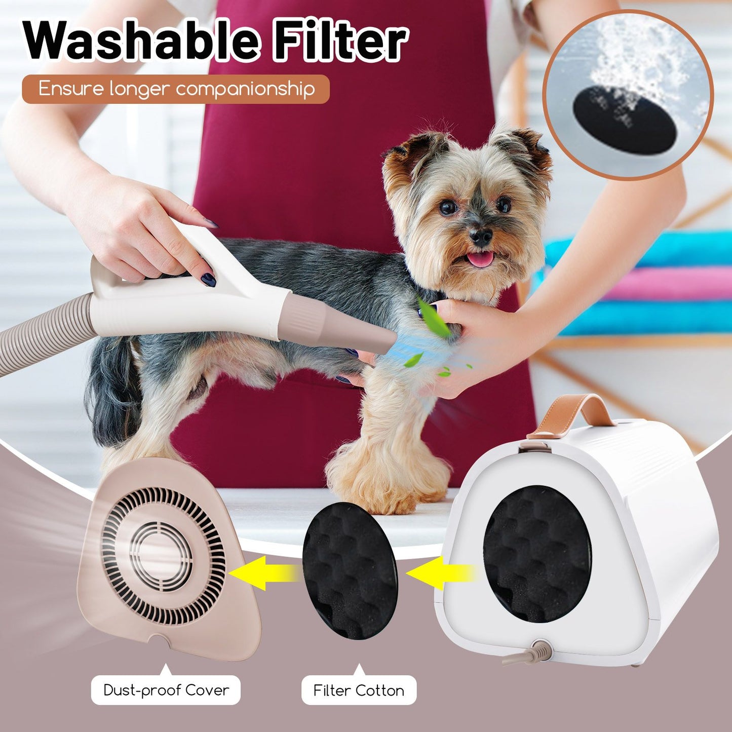 Dog Cat Hair Blower with Negative Ion Function