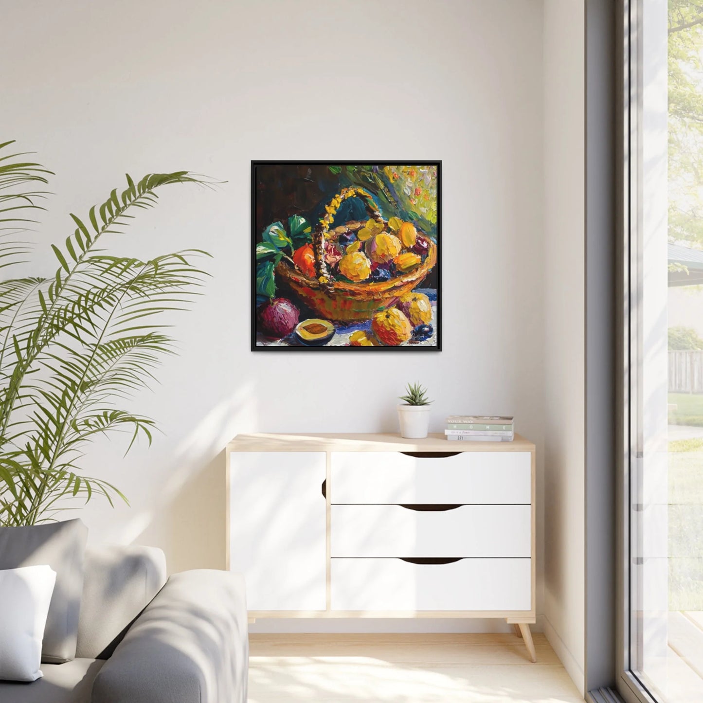 FRUITS Framed Canvas Wall Art - by Queennoble