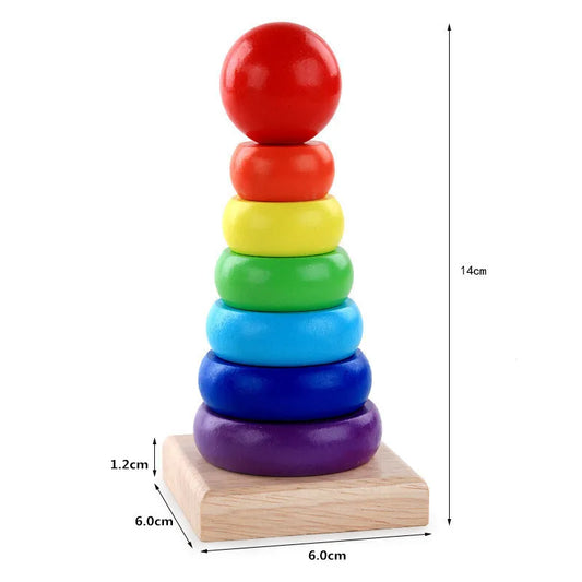 Wooden Montessori Toys for Kids Wood Sorting & Stacking Toys Girt for Girls Boys Color Shape Early Educational Toys for Toddlers