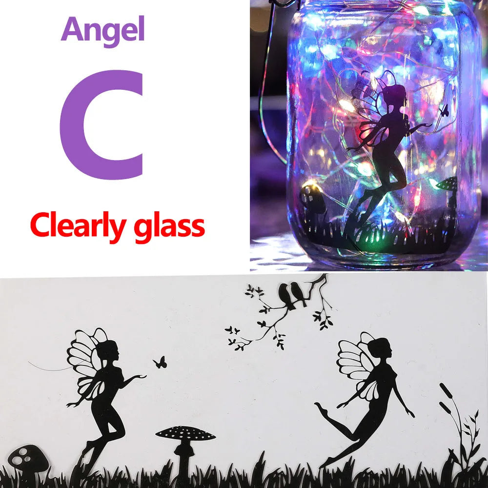 Solar Light Outdoor Fairy Lantern Hanging Glass Mason Jar Sun Garland Led Lamp for Tree Garden Fence Lawn Wedding Party Decor