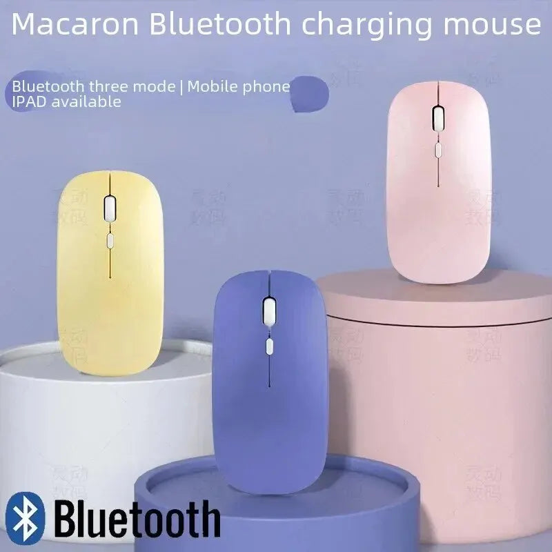 2.4G Charging Macaron Color Wireless Bluetooth Tablet Three Modes Mouse Neutral Work Light Green Pink Yellow Blue Deep Green