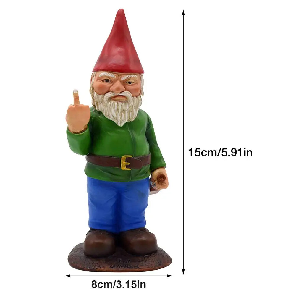 Funny Resin Figurines Garden Gnome White Beard Dwarf Garden Decoration Statue Gnome Decoration Villa Home Figurines Decoartion