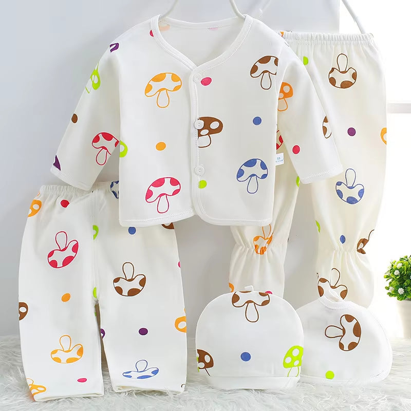 Brand 5Pcs/Set Enfant Newborn Sets Baby Boys Suits Baby Clothes Cotton