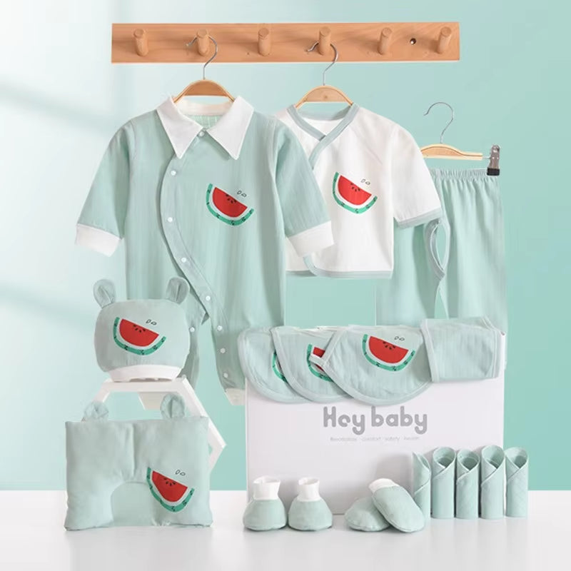 18/23/25Pieces Newborn Baby Clothes Pure Cotton Baby Clothes Set 0-6 Months Summer Kids Clothes Suit Unisex without Box