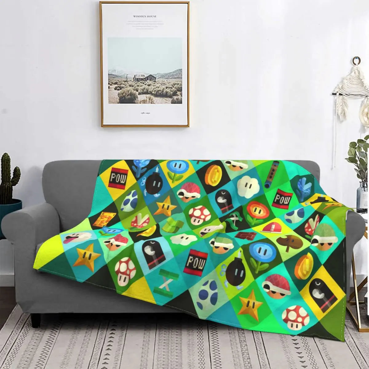 Gamer 3D Blanket Fleece Spring Autumn Kids Video Games Cool Soft Throw Blankets for Home Outdoor Bedspreads