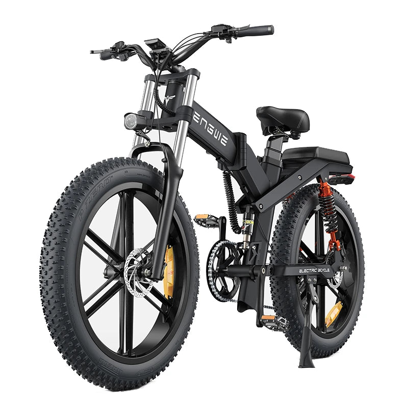 [UK DIRECT]  X26 19.2Ah+10Ah Dual Batteries 1000W Folding Electric Bike 26*4.0 Inch Fat Tire 120-150Km Mileage Range E Bike for Mountain Snowfield Road Triple Suspension System Dual Oil Disc Brake for All-Terrain Roads Mountain E-Bike