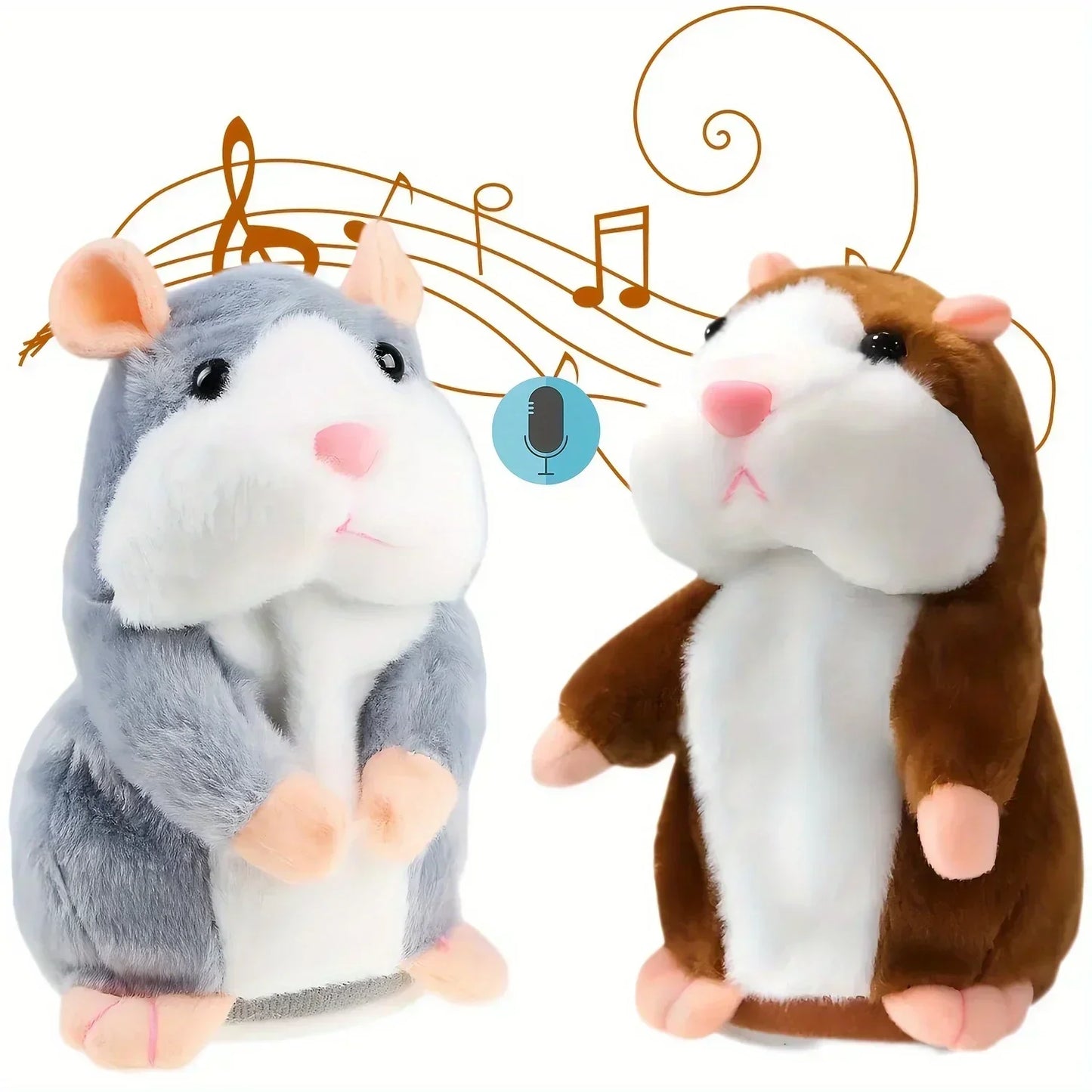 New 15Cm Cute Talking Hamster Talking Sound Recording Repeatable Stuffed Animal Recordable Hamster Doll Gifts