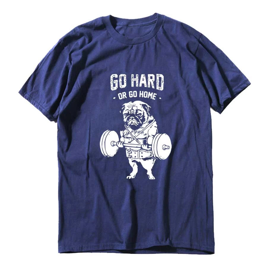 100% Cotton Casual Pug Life Mens T Shirts Fashion Go Home or Go Hard Men Tshirt Men'S Tee Shirts Tops Men T-Shirt Men Tee Shirts