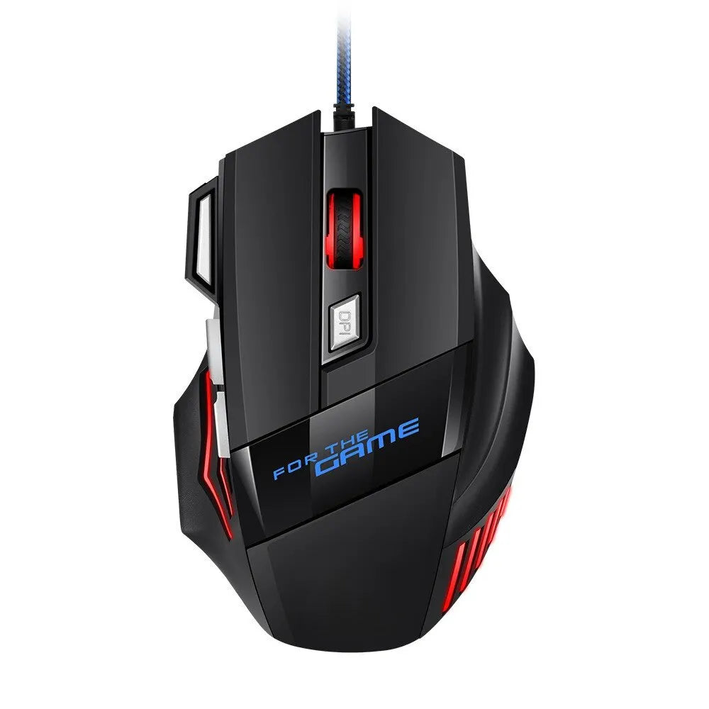 1 PC  New Hyperspeed USB Gaming Mouse RGB Backlit Ergonomic Game Mice 7D Esports Wired Mouse for Laptop PC Gamer