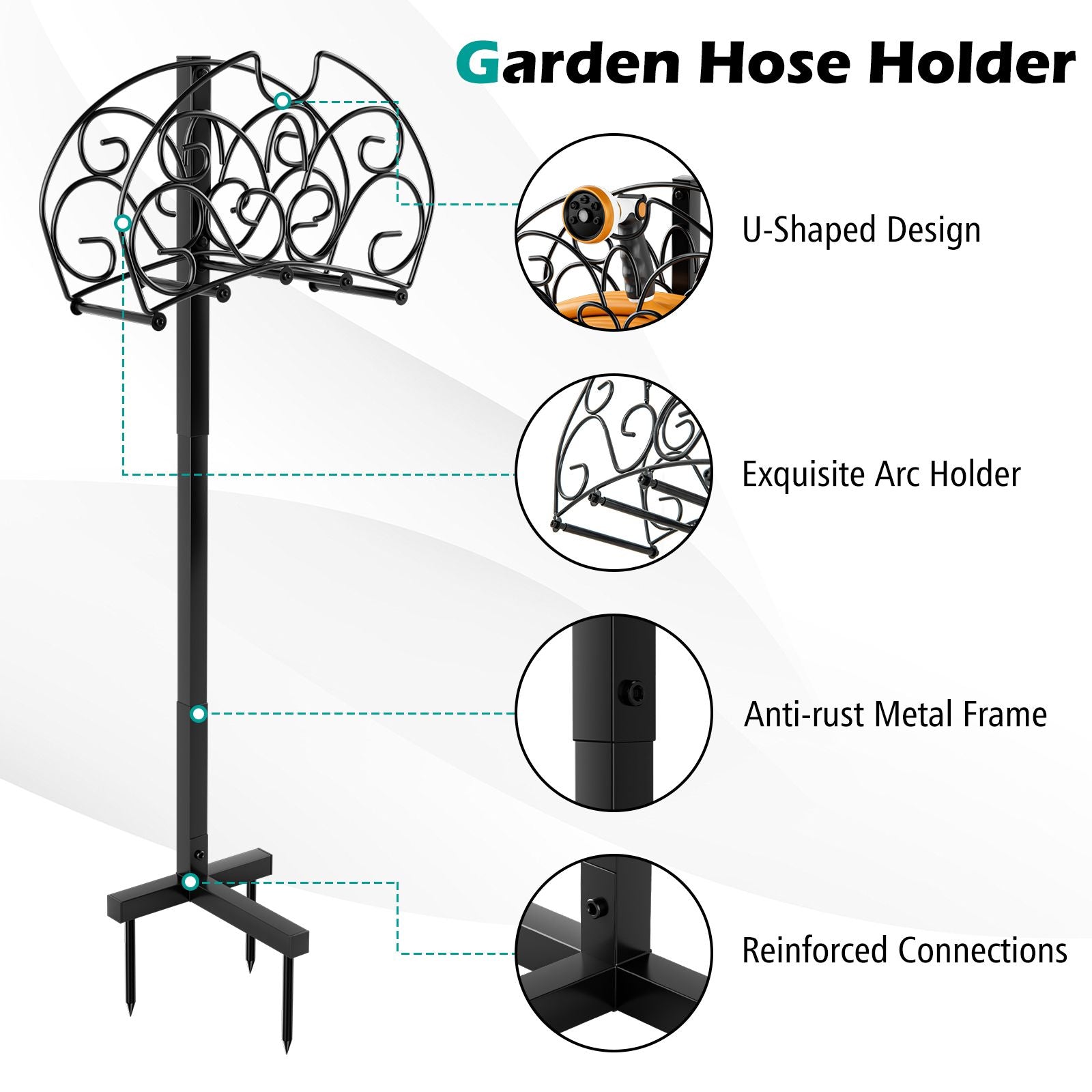 Garden Hose Holder for Outdoor Yard Garden Lawn