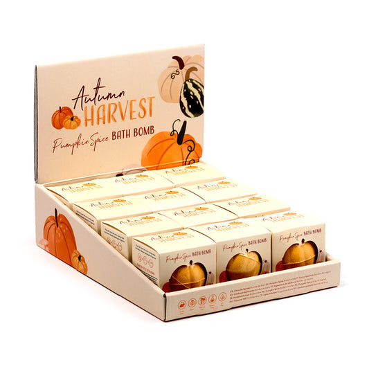 Handmade Shaped Bath Bomb in Gift Box - Autumn Harvest Pumpkin