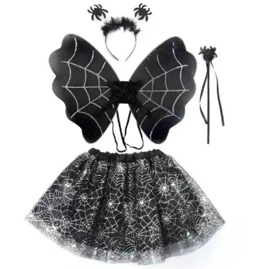 Halloween Spider Web Tutu Skirt Costume