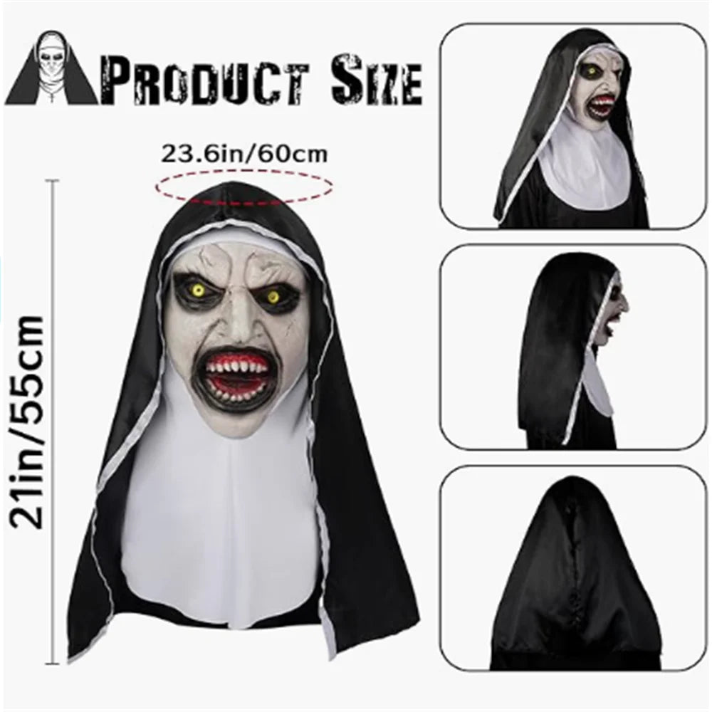 Horror Nun Mask Costume Props for Cosplay