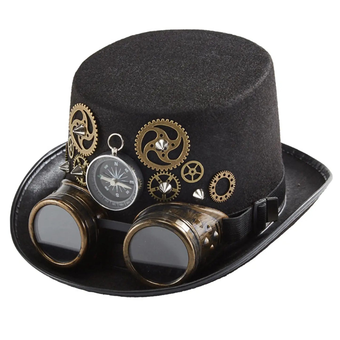 Steampunk Gears Top Hats with Goggles