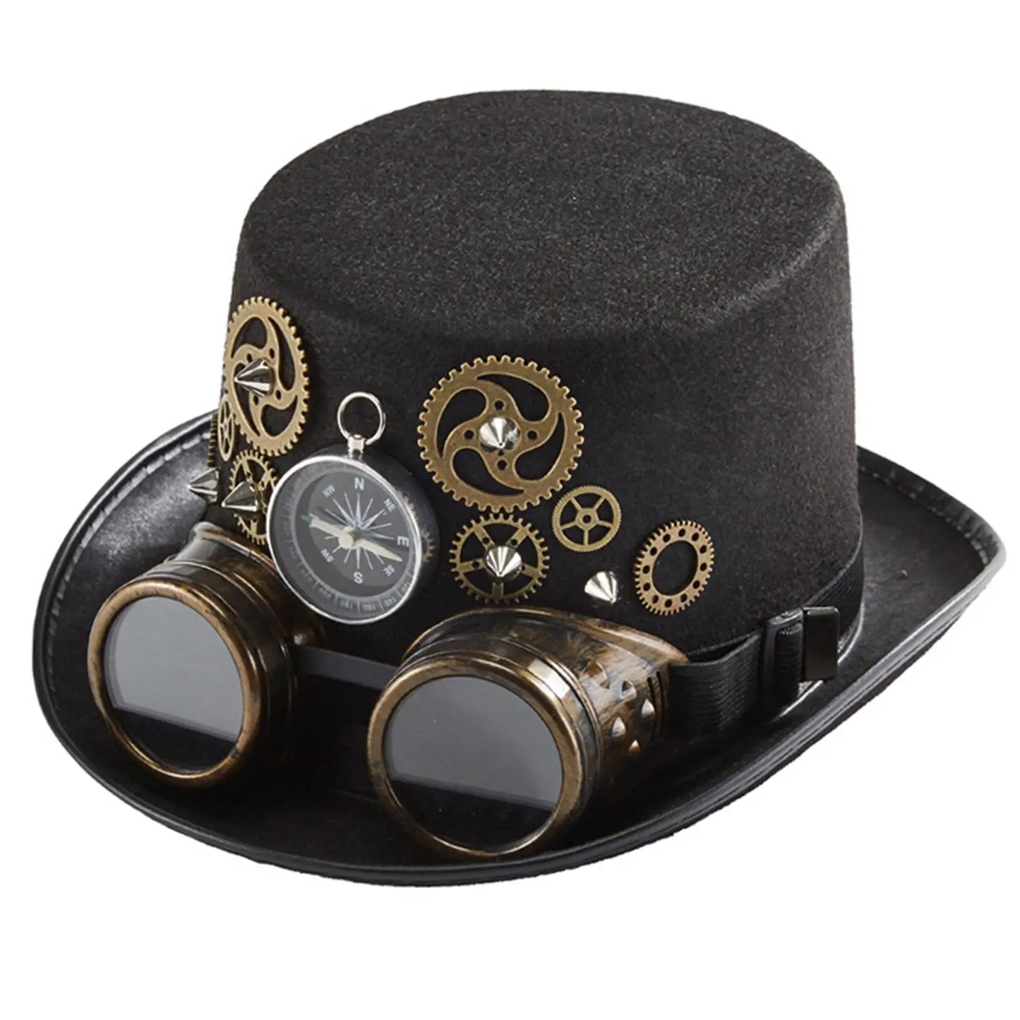 Steampunk Gears Top Hats with Goggles