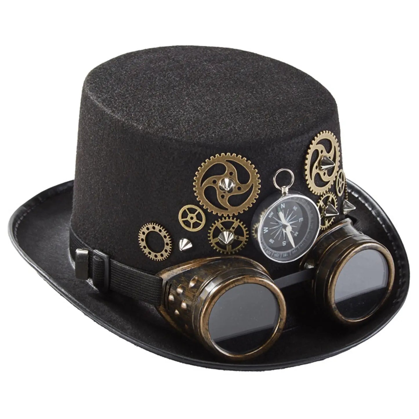 Steampunk Gears Top Hats with Goggles