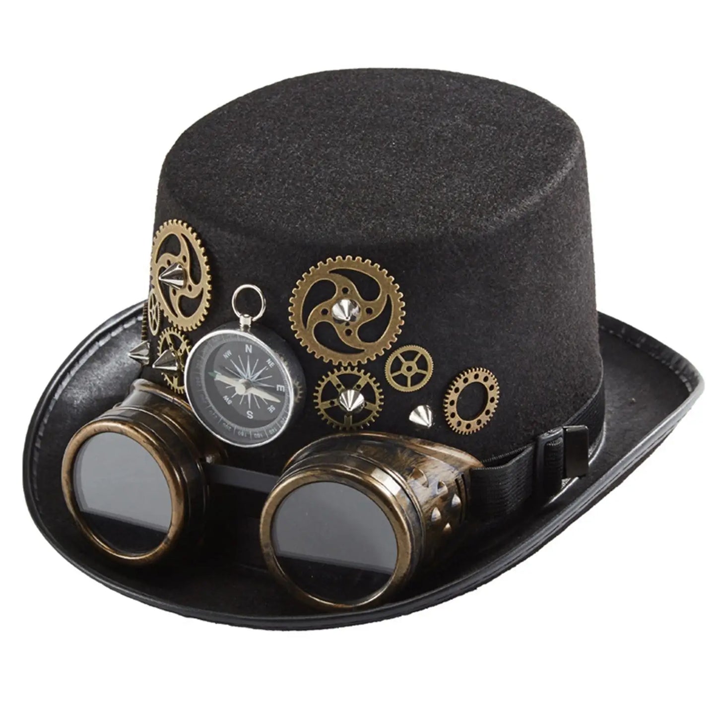 Steampunk Gears Top Hats with Goggles