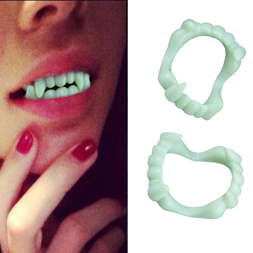 Plastic False Vampire Teeth Halloween Costume