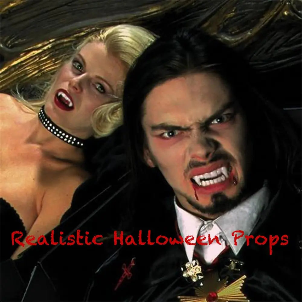 Retractable Halloween Vampire Teeth Dentures Cosplay