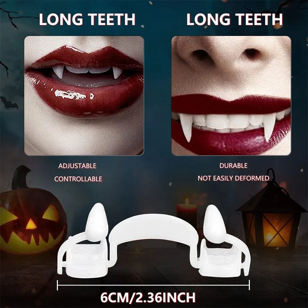 Retractable Halloween Vampire Teeth Dentures Cosplay