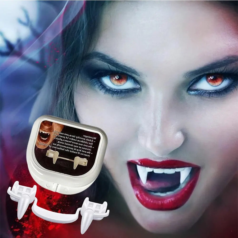 Retractable Halloween Vampire Teeth Dentures Cosplay