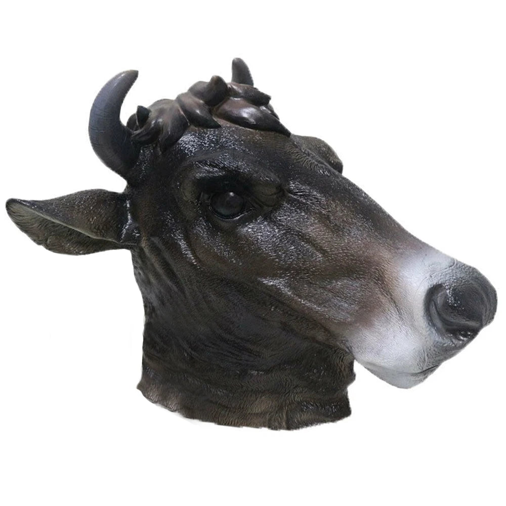 Cow Head Halloween Costume Party Prop Mask