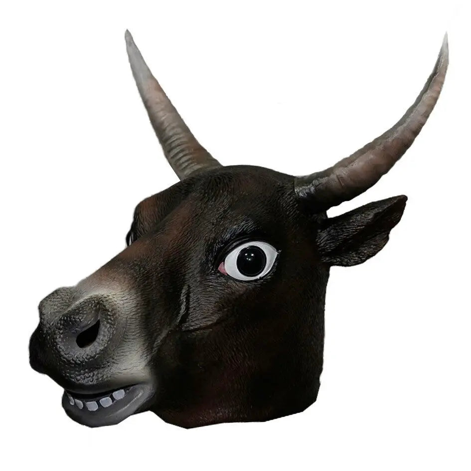 Cow Head Halloween Costume Party Prop Mask