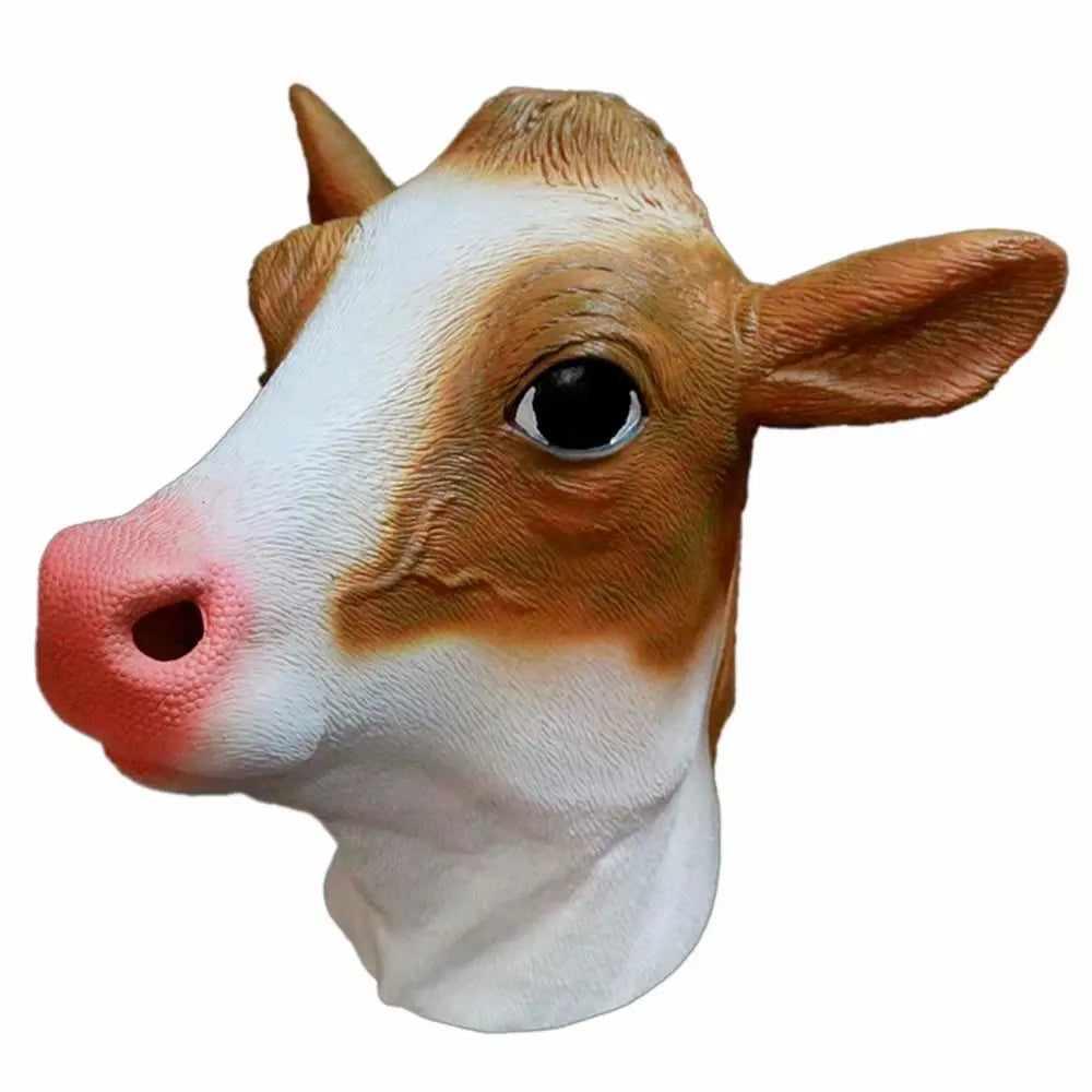 Cow Head Halloween Costume Party Prop Mask