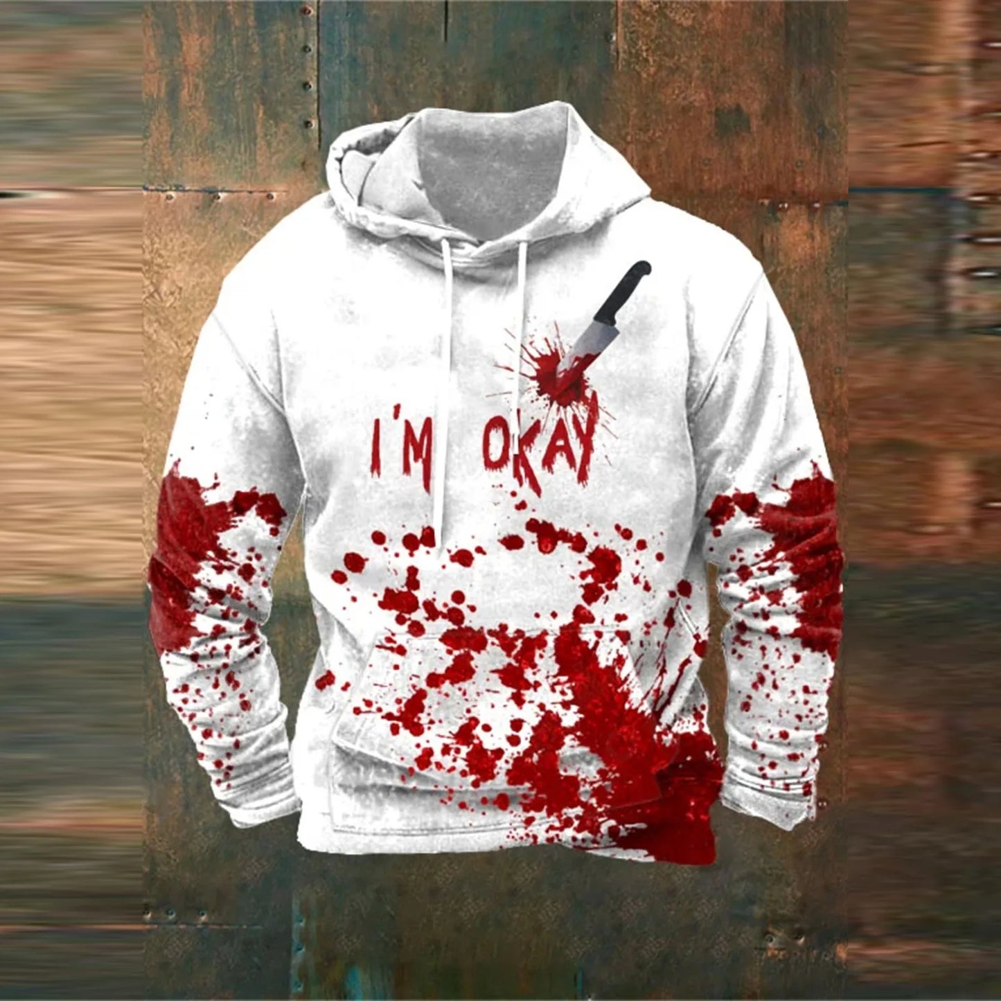 Bloody Halloween Print Casual Hoodie Holiday Costume