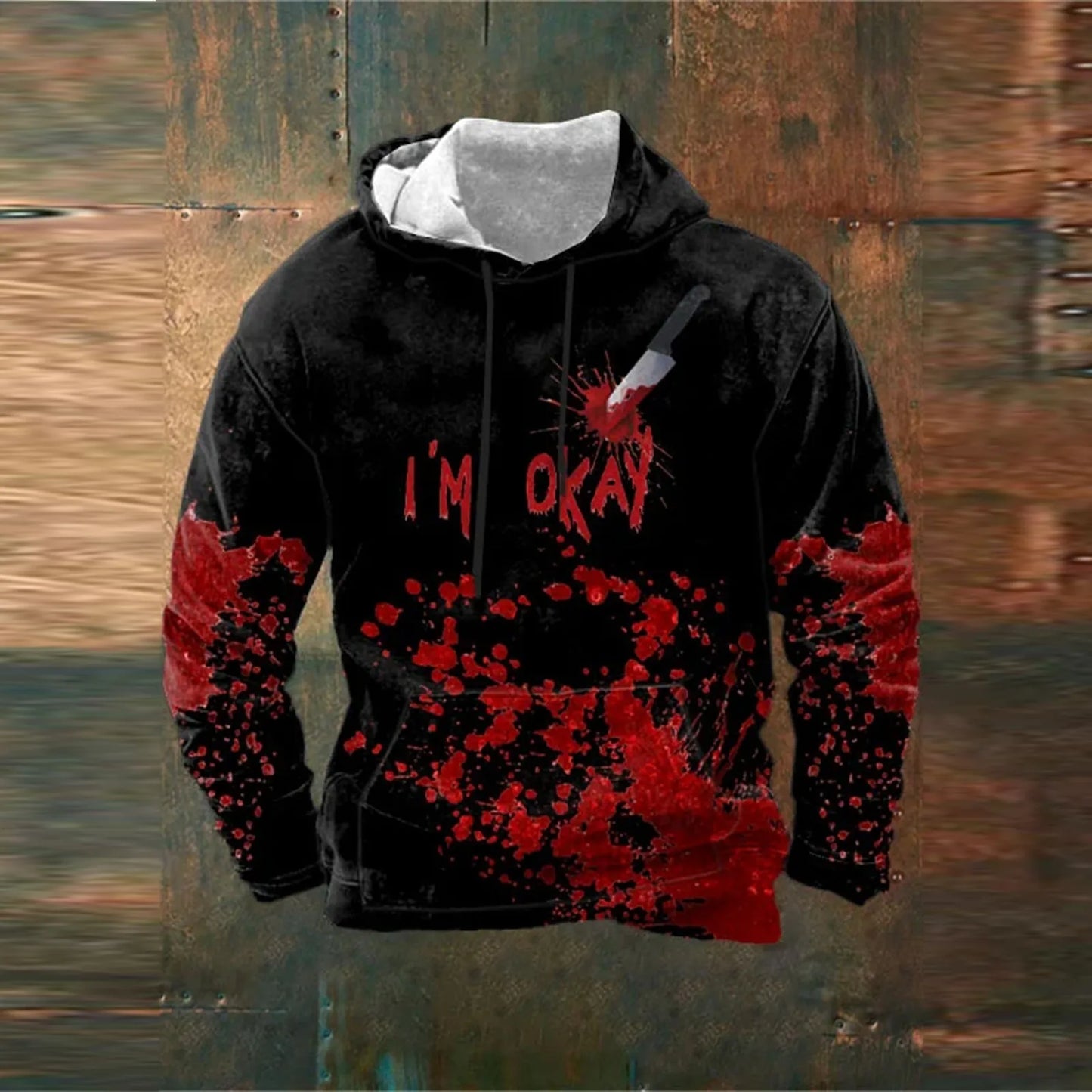 Bloody Halloween Print Casual Hoodie Holiday Costume