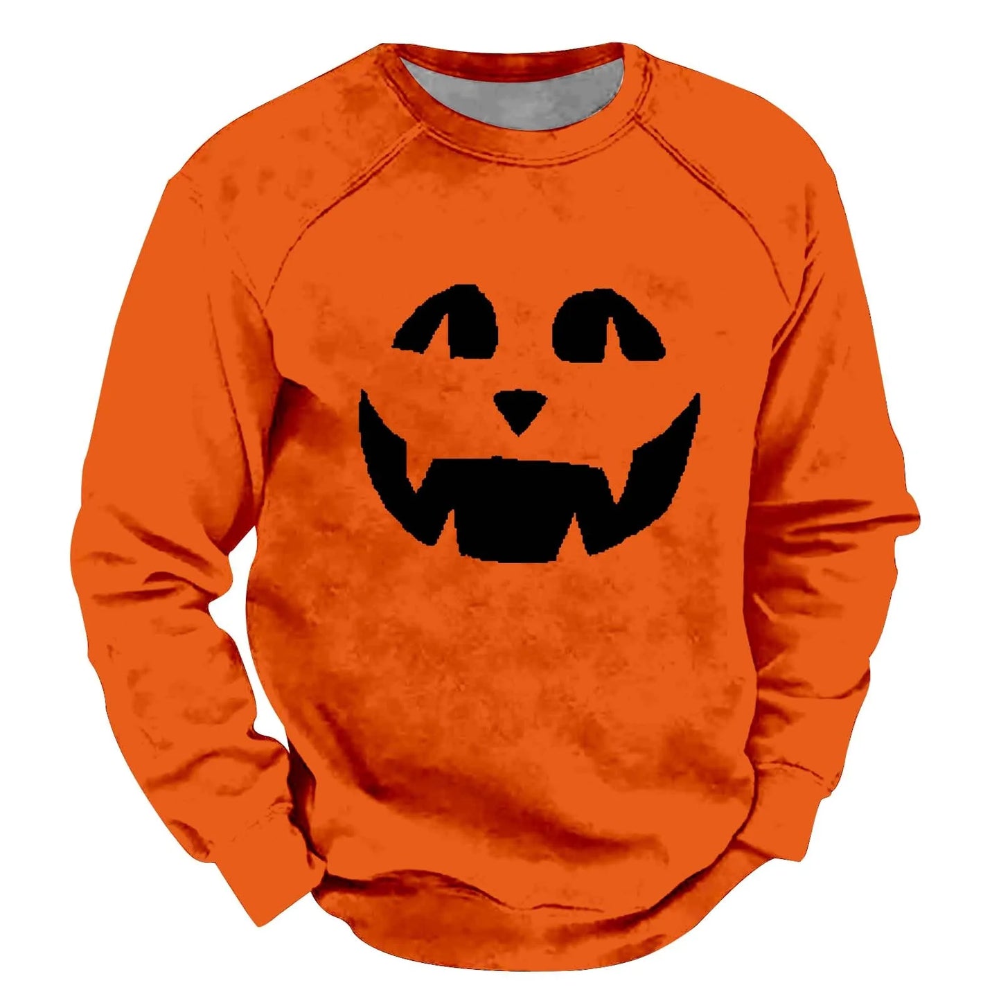 Men's Pumpkin Print Long Sleeve Sweatshirt