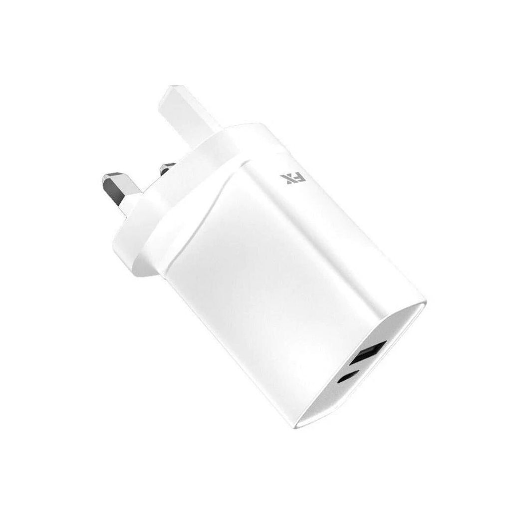 FX USB-C Mains Charger, PD20W Fast & Universal Compatible, White