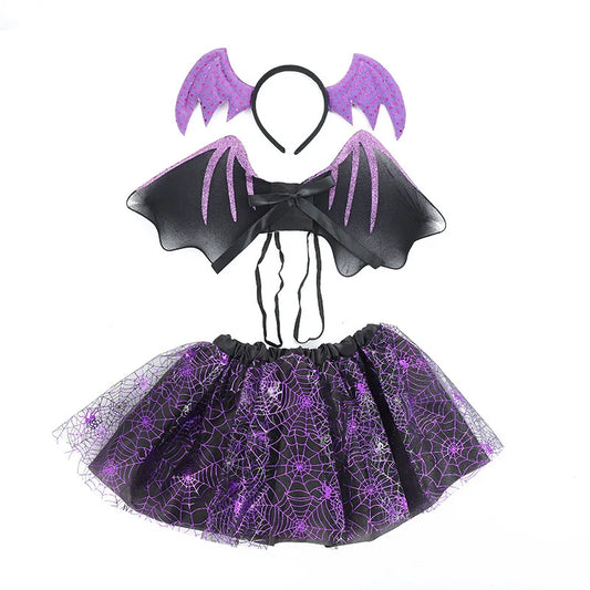 Halloween Spider Web Tutu Skirt Costume