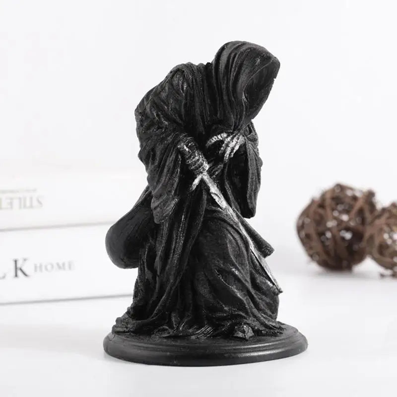 Gothic Holy Death Black Reaper Statue