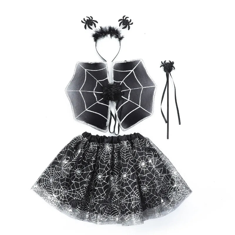 Halloween Spider Web Tutu Skirt Costume