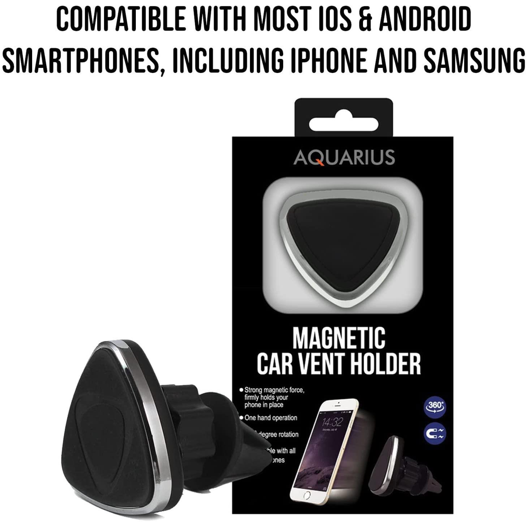 Aquarius Universal Magnetic Phone Car Mount, Silver