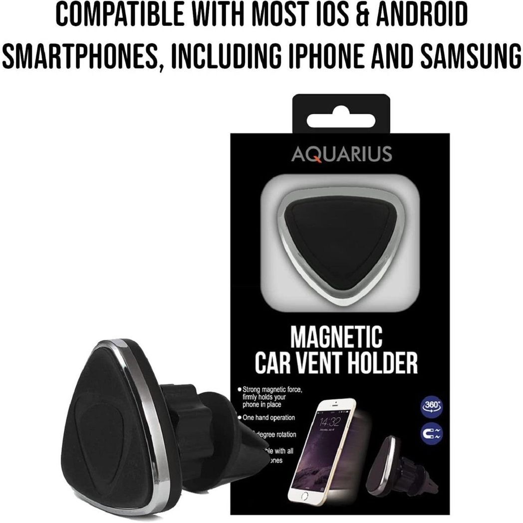 Aquarius Universal Magnetic Phone Car Mount, Silver